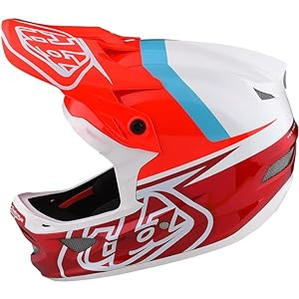 Troy Lee Designs D3 Fiberlite ķivere priekš BMX Mtb Dh — slīpi sarkana