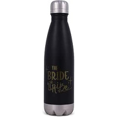 Elanze Designs The Bride Tribe Star nerūsējošā tērauda sporta ūdens pudele, 500 ml, melna