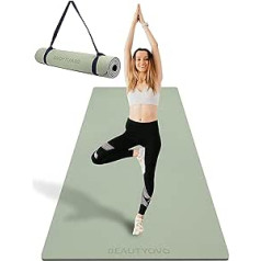 BEAUTYOVO Yoga Matte Breiter 81cm, Yogamatte Rutschfest Breit, 8mm Dicke Sportmatte Fitnessmatte Rutschfest, TPE Gymnastikmatte für Zuhause und Draußen, Trainingsmatte Groß für Yoga Pilates Workout