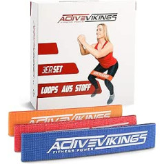 ActiveVikings® Fabric Fitness Bands - Ideal for Muscle Building Gymnastics and Crossfit - Fitness Band Resistance Bands Sports Band