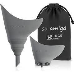 CIRCE CARE SuAmiga Foldable Urinella for Women, Standing Pee Aid Funnel, Women's Urinal on the Go, Travel Hiking Gadgets Accessories, Gifts for Festival Camping, Outdoor with Waterproof Bag