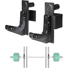 SYL Fitness J-hooks hanteles turētājs Power Rack, J-āķi 5cm x 5CM kvadrātveida cauruļu spēka statīviem