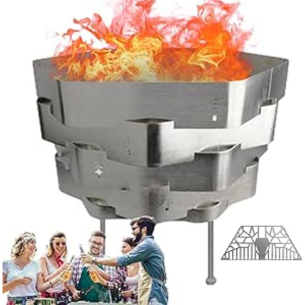 Anulely Feuerstelle, Grillschale, Kaminofen, Holzofen | Tragbare multifunktionale Campingkocher,Sicherer, langlebiger Holzofen für Zuhause, Wandern, Camping, Picknick, Grillen