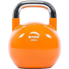 Power Competition Kettlebell - Augstas kvalitātes pārklājuma tērauds - Ergonomisks dizains - Ideāli piemērots svara celšanai, treniņiem un pamata treniņiem - Krāsu kods - 10-50 lbs - Viens