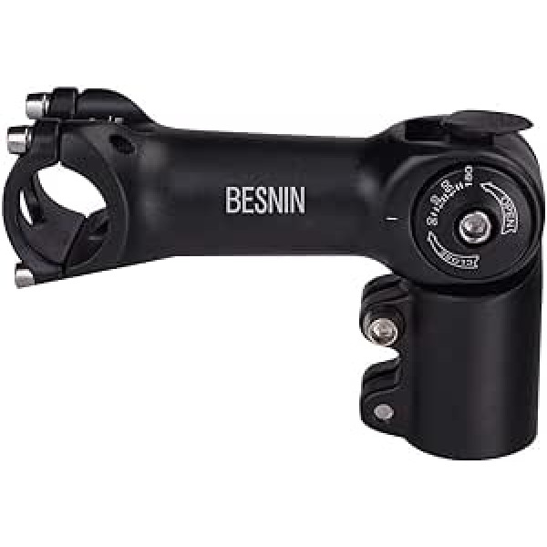 BESNIN Velosipēda kāts, riteņbraukšanas MTB kāts 0-90° 1-1/8 collas x 31,8/25,4 x 60/80/93/100 mm kalnu velosipēda stūres kāts velosipēdam, šosejas velosipēdam, MTB, BMX