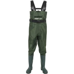 Night Cat Wathose Herren Damen Frauen Wathose mit Stiefeln Wasserdichte Atmungsaktive Crosswater Waders