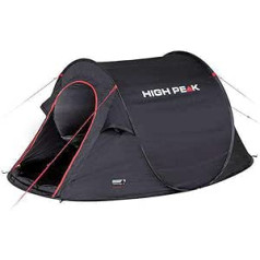 High Peak Vision 2 Pop Up Tent for 2 People, Festival Tent, Freestanding, Super Lightweight Quick Open Pop Tent, 2000 mm Waterproof, Ventilation System, Mosquito Protection