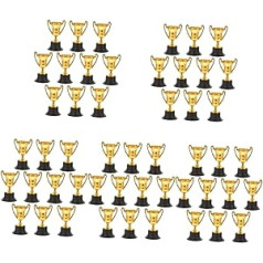 BESPORTBLE 50 mini Zelta kauss Kazas Dāvanas Trofejas Balvas Beisbola ballīte Iepriecina Futbola trofeju trofeju rotaļlietas bērniem Dāvanas meitenēm Baby Red atkārtoti lietojamas