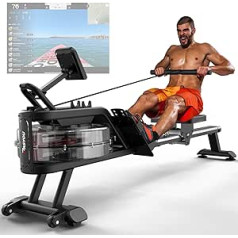 PASYOU Water Rowing Machine for Home, Maximum Weight Capacity of 160 kg, High Quality, Rowing Machine with Water Resistance, Rowing Machine with LCD Display, Kinomap App Compatible (PW30)