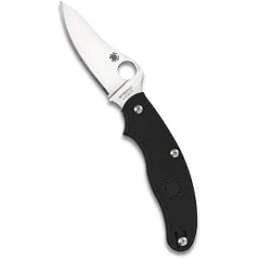 Spyderco UK Lightweight Drop-Point Plain Edge Knife - Black