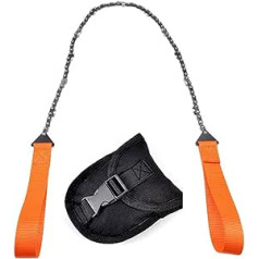 Pocket Chainsaw with Nylon Handle, Foldable Hand Chainsaw, Quick Cutting Wood and Tree, Emergency, Outdoor Survival Equipment for Camping, Hiking and Hunting