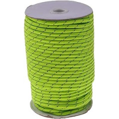 Inzopo 5mm 50m Fluorescent Reflective Guy Rope Nylon Cord Paracord for Outdoor Camping Hiking Tent Green 5mm x 50m