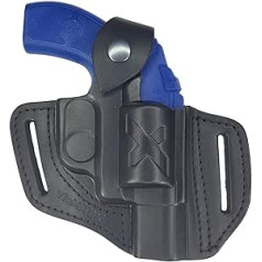 VlaMiTex R1 Leather Holster Revolver J Frame S for Smith & Wesson 31/34 / 36/38 / 43/60 / 351/360 / 442/637 / 638/640 / 642/649 Chiefs Special/Taurus 85/85/85/8 /85/8 56 Ru. ger LCR