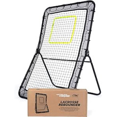 Victorem Lacrosse Rebounder – 6 x 32 pėdų atšokimo lakroso tinklelis, atšokantis kamuoliukas, skirtas lakroso, beisbolo ir softbolo treniruotėms su papildomu tinkleliu ir papildomais dirželiais