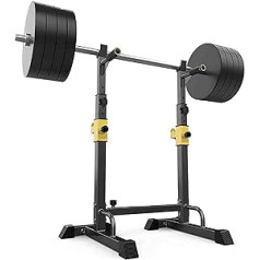 ATAAY Fitness Bench Press Equipment Home & Gym Adjustable Squat Bar Rack, Adjustable Multifunctional Squat Weightlifting Bench Rack, Home Gym Fitness Stand Equipment, LAN