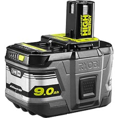 Ryobi 18 voltu litija + HP lielas ietilpības 9,0 Ah akumulators