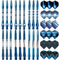 JpGdn Dart Shafts Metal Accessories Harrow Shafts Aluminium with Standard 2BA Thread 18 Pcs