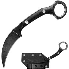 Syagot Jagdmesser Karambit Messer Taschenmesser mit 6cm Klinge und Kydex-Scheide, 16.3cm D2 Stahl Outdoor EDC Wander Camping Messer mit G10 Griff, perfekt für Überleben Jagd Angeln