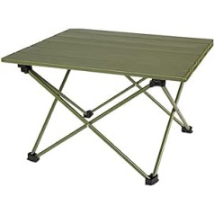 EVURU Tables and Chairs Folding Camping Table for Outdoor BBQ Backpacking Alloy Portable Durable Barbecue Desk Furniture Computer Easily Adjustable (Color : Green S)