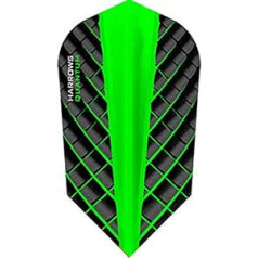 Harrows Quantum Green Slim Dart Flights with Gra Outchor (Pack of 5)