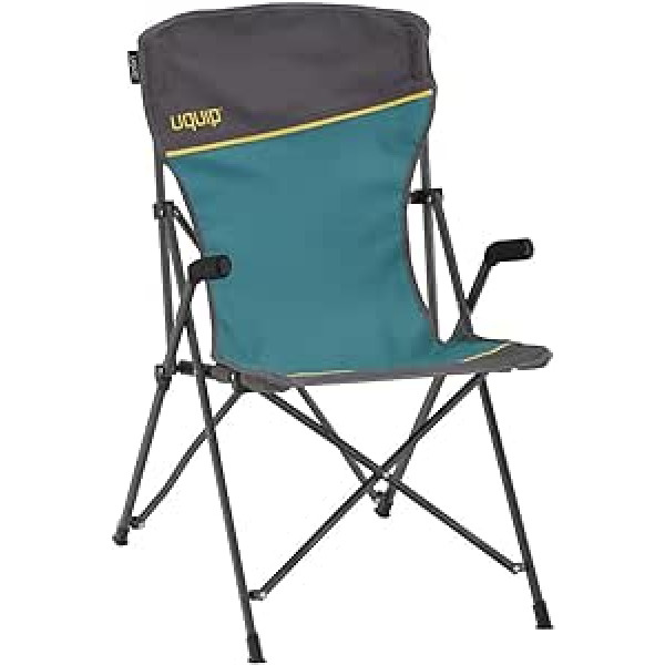 Uquip Izzy Folding Camping Chair with Load Capacity up to 100 kg, Padded Armrest, Blue