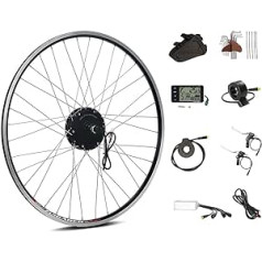 SEZONAS 26 collu e-velosipēda pārveidošanas komplekts 36 V 350 W bezsuku zobrata aizmugurējā riteņa rumbas motors, kas piemērots kasetes 8/9/10 pārnesumiem, ar LCD displeju, pedāļa sensoru