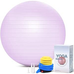 DASKING Exercise Ball, Anti-Burst 65 cm Balance Ball with Pump, Fitness Ball in Gym Quality for Yoga, Pilates, Pregnancy, Birth, Labor, Physiotherapy