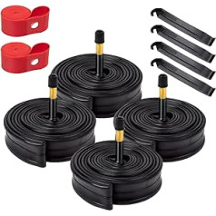 YunSCM Pack of 4 37/45-622 Inner Tubes 28 Inch 700CX35C/43C Tube 28 x 1.40 700 x 35c, 28 x 1.50 700 x 38c, 28 x 1.60 700 x 40c AV48 mm Valve Compatible 700c Road Bike Inner Tube 700 x 35 700x70038C