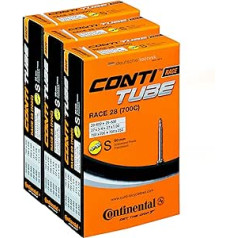 Continental Race 28 700 x 20-25c Fahrradschlauch, 3 Stück, Presta 60 mm langes Ventil