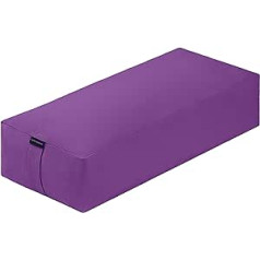 Retrospec Sequoia Yoga Bolster — meditācijas spilvens jogas praksei — iekļauts veļas mašīnā mazgājams 100% kokvilnas pārvalks un izturīgs pārnēsāšanas rokturis — taisnstūrveida zīdkoks