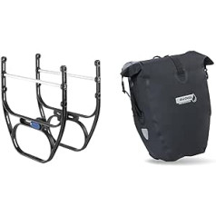 Thule Pack 'n Pedal sānu rāmji Velosipēda aizmugures bagāžnieka bagāžnieks, melns viena izmēra un Büchel velosipēda soma bagāžas nodalījumam, 25,4 l, 100% ūdensnecaurlaidīgs, ar rokturi un plecu siksnu