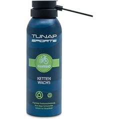 TUNAP SPORTS ķēdes vaska velosipēda sausās eļļošanas aerosols ķēdei uz vaska bāzes MTB šosejas velosipēdam utt, 125 ml