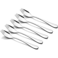 Keepaty Spork Edelstahl-Löffel und Gabel mit langem Griff und robuster Metalllöffel und Gabel für den Heimgebrauch und Camping im Freien