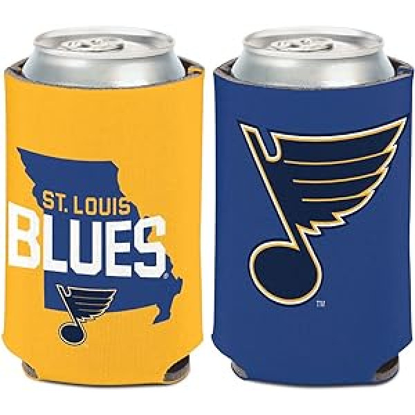 NHL St Louis Blues State Design kanna dzesētājs, 1 iepakojums, 340 ml (saliekams, abpusējs dizains)