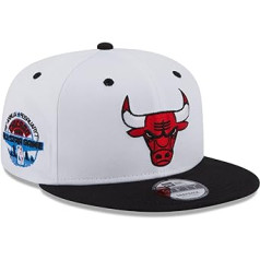 New Era White Crown Patch 9Fifty Snapback Cap Chicago Bulls White Black