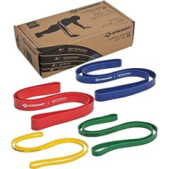 Schildkröt Super Bands, Premium Resistance Bands with 4 Different Resistance Levels, Versatile Mini Gym for Home and Travel