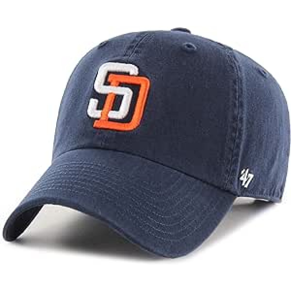 '47 Brand Strapback Cap — Clean Up San Diego Padres Navy, flotes