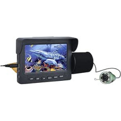 Fish Finder Camera Fish Finder IR LED Night Vision with 4.3 Inch LCD Monitor, 15M Underwater Camera for Ice Sea Boat Fishing