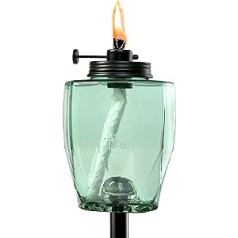 Tiki Adjustable Flame Fire Marker Lamp Teal (Glass)