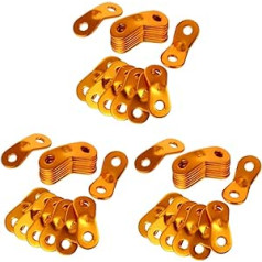 Kisangel 120 STK Doppelöse Windseilschnalle Zelt Windschnalle Seilspanner Decksanker Zeltspanner Seileinsteller Befestigungsmaterial Für Zeltkordeln Zelt Feste Schnalle Aluminium Zeltseil