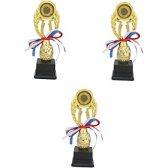 BESPORTBLE Pack of 3 Competition Early Education Sports Cups Metāla pamatspēles Atbalsta Uzvaras Spēles Ceremonija cm Classic Balvas Dzimšanas diena un Melnā Zelta Bērnu Futbols par