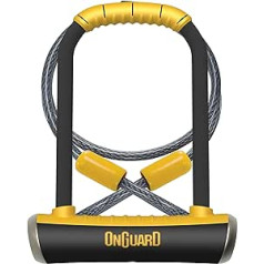 ONGUARD Pitbull Dt U veida slēdzene, melna, 115 mm x 230 mm x 14 mm + 120 cm x 10 mm, melna