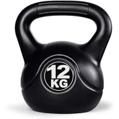 ZXQZ Fitnesa hantele Kettlebell Black Heavy Kettle Bell spēkam un kardio treniņiem, maza hantele (izmērs: 12kg)