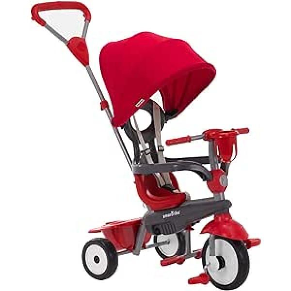 smarTrike Breeze Plus trīsritenis maziem bērniem vecumā no 1 līdz 3 gadiem — mainīgie (vairāku līmeņu) 4 in-1 trīsritenis (sarkans)