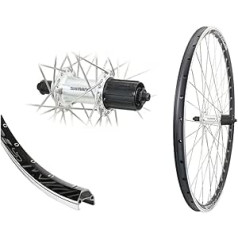 Bärwinkels 28 collu aizmugurējais ritenis DMS19 622-19 melns Shimano FH-TX500 sudrabs, 8-10 ātrumi TX500