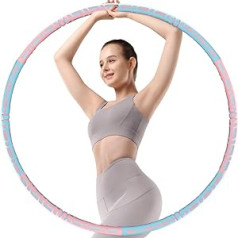 Hula Hoop, Adult Fitness Hula Hoop iesācējiem, Hullahub stīpa svara zaudēšanai, 6 segmenti, noņemams Hoola Hoop, piemērots fitnesam, sportam, mājām, birojam, vēdera veidošanai Pērk