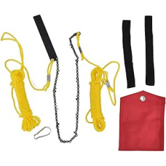 Bags Chainsaw, 24 Inches, 34 Sections, 11 Knives, Portable Folding Chainsaw, Rope Saw, Tree Saw, High Link Pockets Chainsaw for Camping, Cutting Trees, Survival Equipment