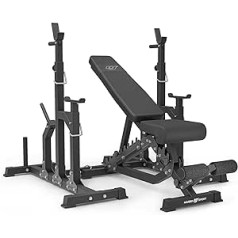 Marbo Sport MS2_2.0 Set | Double-Sided Bench + Adjustable Stand | Bars and Weights 83/113 kg to Choose From | Made in EU