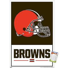 Trends International NFL Cleveland Browns Logo 21 Wandposter, 37,4 x 56,8 cm, Premium plakātu un passepartout komplekts