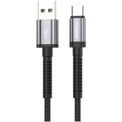 Foneng X83 USB-USB-C kabelis, 2,1 A, 1 m (melns)